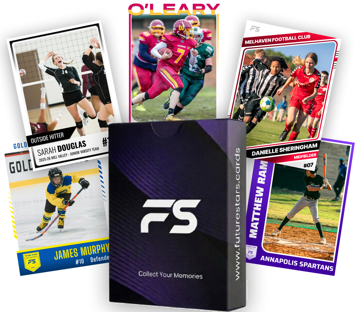 Future Stars trading card pack with sample cards